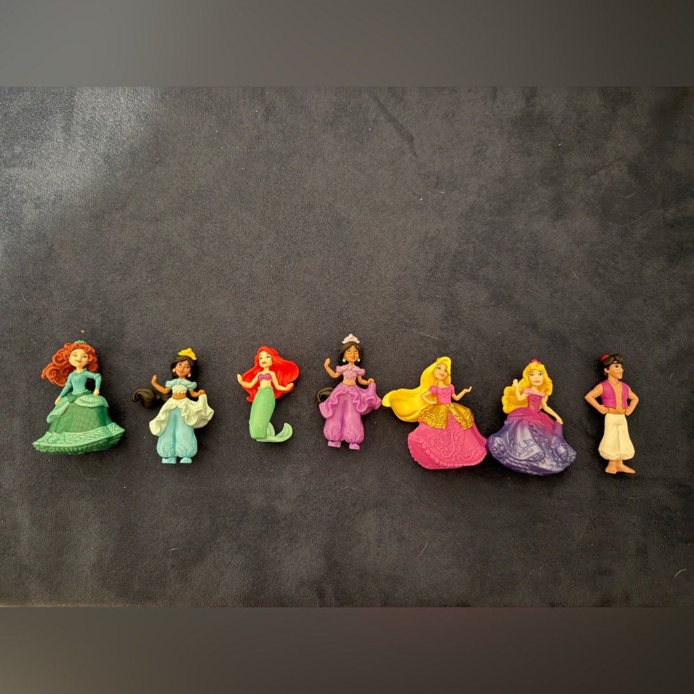 Disney Princess Gem Collection Mystery Box Figurines- Lot of 7